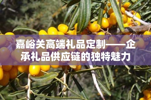 嘉峪关高端礼品定制——企承礼品供应链的独特魅力